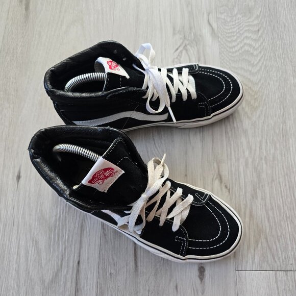 Vans | SK8-HI black canvas indie skateboard hi-top sneakers | WMS 8 - Picture 4 of 11